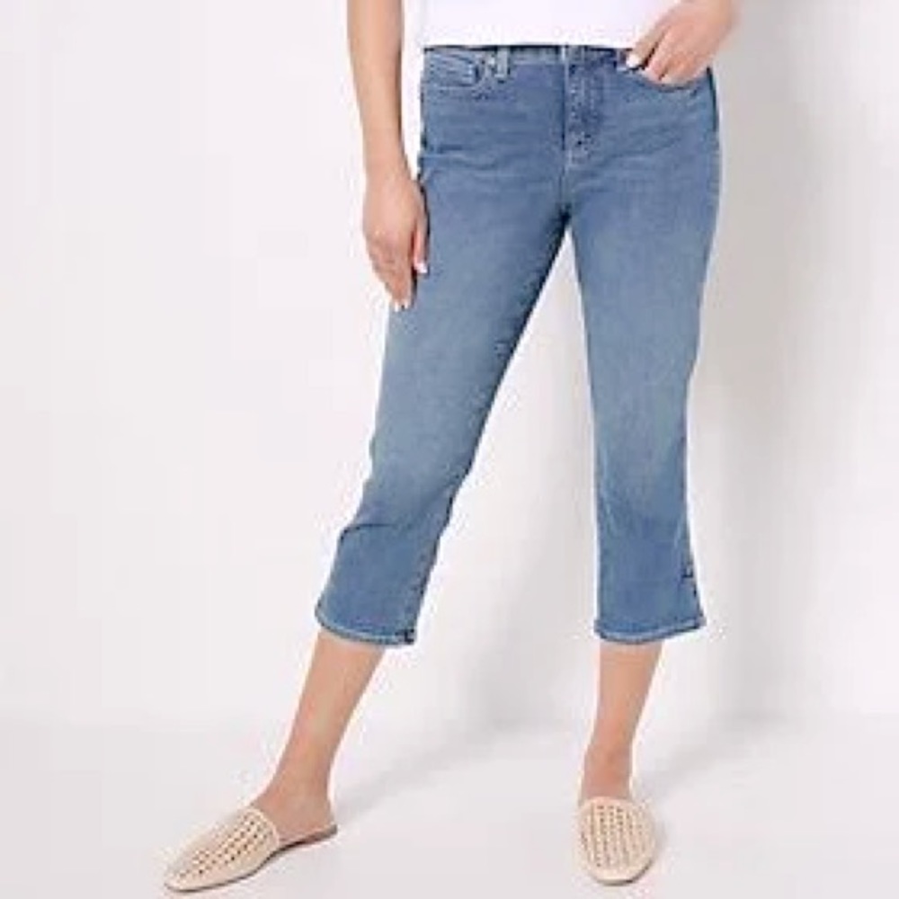 NYDJ Cropped Relaxed Fit Denim Jeans